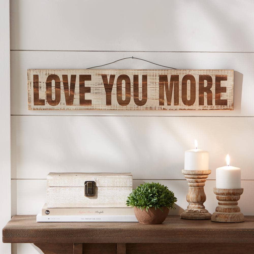 Coastal Cottage 6" White Washed Wood Pillar Candle Holder