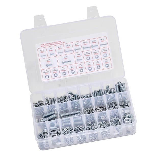 2250 Pcs Bolts and Nuts Kit, M3/M4/M5/M6/M8 Alloy Steel, Metric + Imperial Screws and Washers, for Assembly 2025 Update