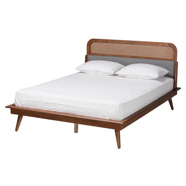 Baxton Studio Irina Brown Wood Frame Queen Platform Bed 235 12775