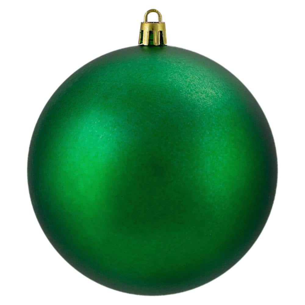 Holiday Green Shatterproof Matte Plastic Christmas Ball Ornament Set