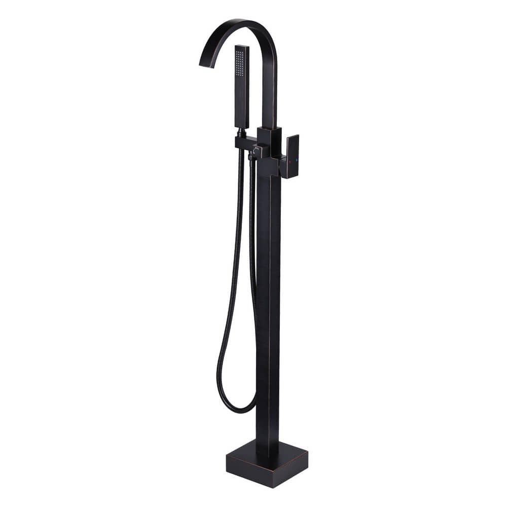 Single-Handle Freestanding Tub Faucet with Hand Shower in Bronze price history on PriceWatchPro