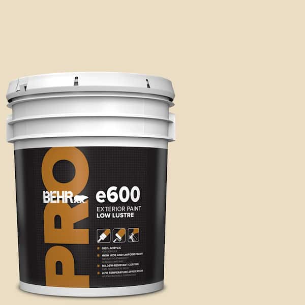BEHR PRO 5 gal. #YL-W06 Navajo White Low Luster Exterior Paint