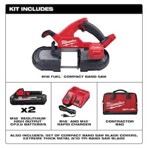M18 FUEL 18-Volt Lithium-Ion Brushless Cordless Compact Bandsaw Kit with 1/2 in. FUEL Hammer Drill