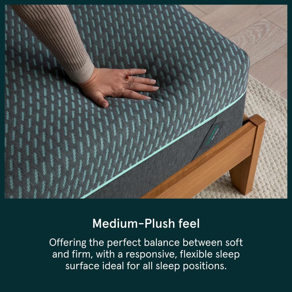 Twin XL Gray Hybrid Gel Memory Foam Mattress with Removable Cover