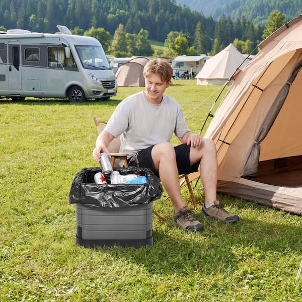 Portable Toilet, 330 lbs. Load Capacity, Folding Camping Toilet, Outdoor Travel Potty Non-Electric Waterless Toilet