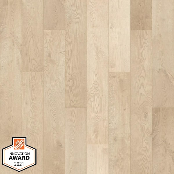 Pergo Defense+ 7.48 in. W Nantucket Buff Oak Waterproof Laminate Wood Flooring (19.63 sq. ft./case)