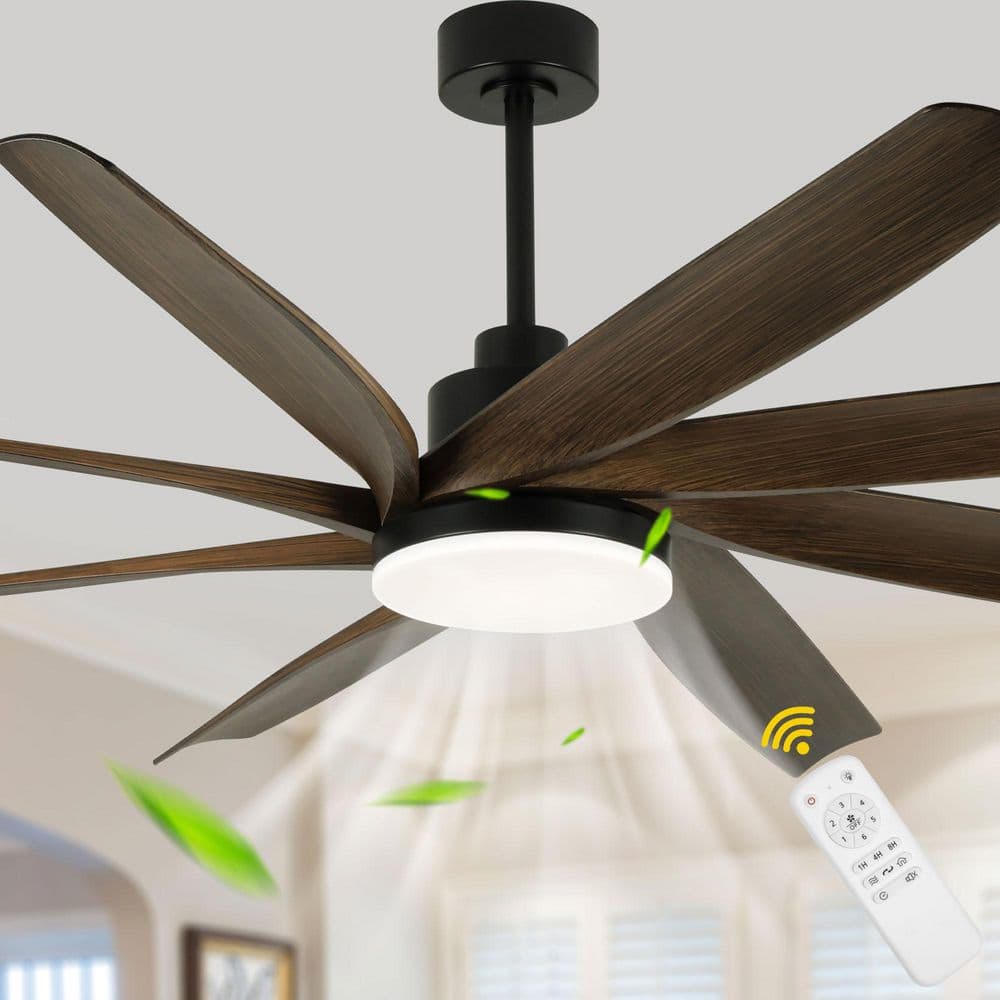 Lignum 72 in. Indoor Black Standard Dimmable Ceiling Fan with Integrated LED and Remote, 6-speed Reversible Fan price history on PriceWatchPro