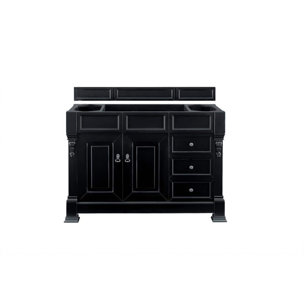 Brookfield 47.5 in. W x 22.8 in.D x 33.5 in. H Bathroom Single Vanity Cabinet Only in Antique Black -  James Martin Vanities, 147-114-5236