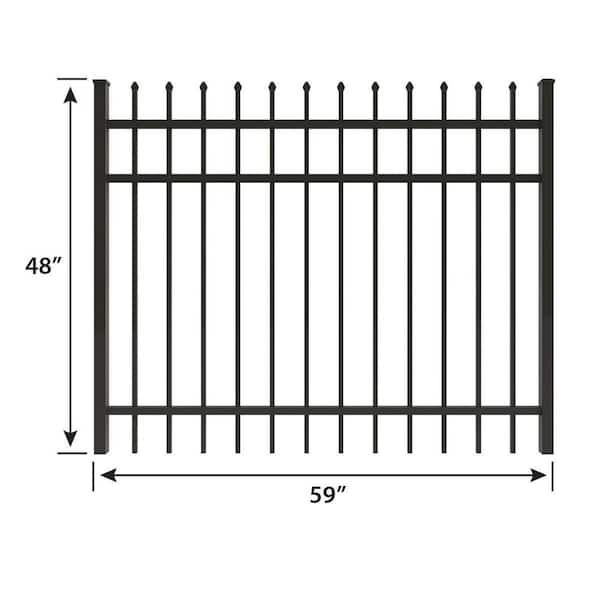FORGERIGHT 5 in. Black Aluminum Fence Self-Closing Gate Hinge