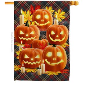 28 in. x 40 in. Pumpkin Patch Fall House Flag Double-Sided Decorative Vertical Flags