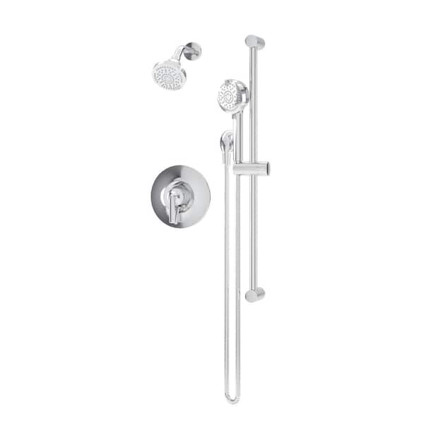 Symmons Birch Wall Mount 1-Handle 1-Spray Dual Fixed and Handheld Shower Head in Polished Chrome 1.5 GPM (Valve Not Included)