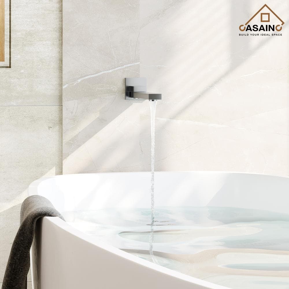 Chrome Large Square Multi-Head Wall Mounted Shower System