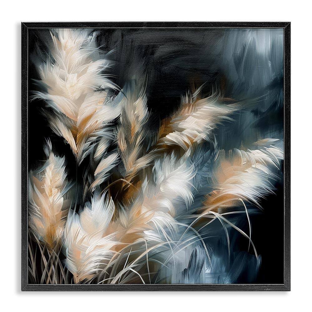 Feathery Windblown Wheat by Raymond Powers Black Framed Nature Giclee Art Print 17 in. x 17 in. price history on PriceWatchPro
