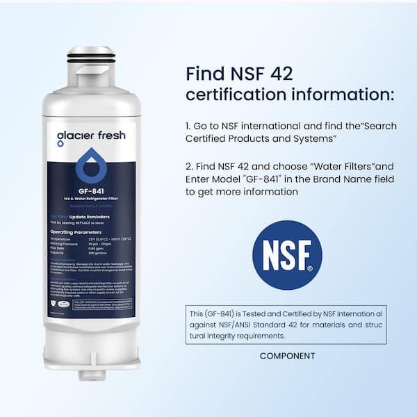 GLACIER FRESH DA97-17376B Refrigerator Water Filter