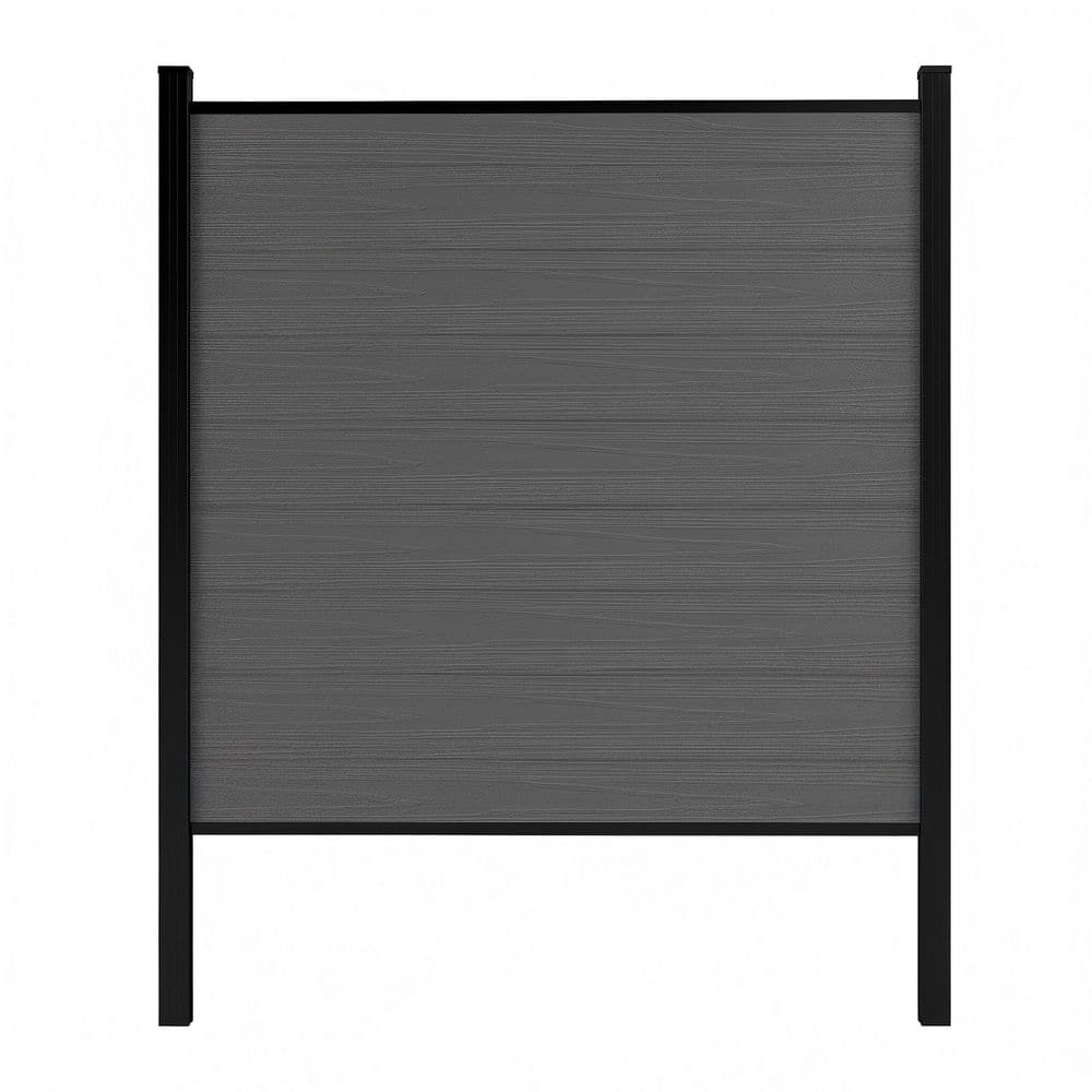 5.5 ft. H x 6 ft. W Silver Gray Composite Privacy Fence Panel Kit with Two 8 ft. H Aluminum In-Ground Posts price history on PriceWatchPro