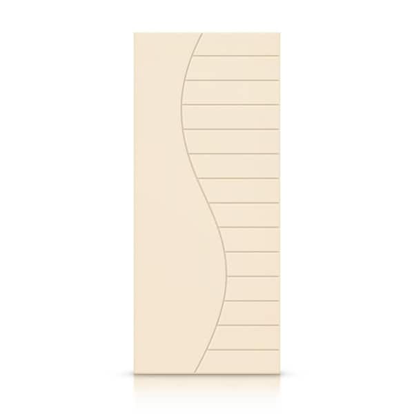 24 in. x 84 in. Hollow Core Beige Painted Composite MDF Interior Door Slab