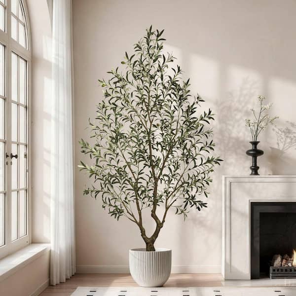 Vitalismo 8 ft. Large Artificial Olive Tree Full and Grand Design