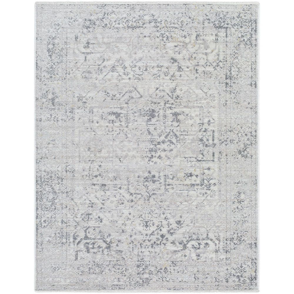 Livabliss Azhar Grey Traditional 8 ft. x 10 ft. Indoor Area Rug AZR2302 ...