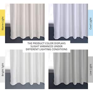 Chalk Off White Rod Pocket Blackout Curtain - 50 in. W x 63 in. L (1 Panel)
