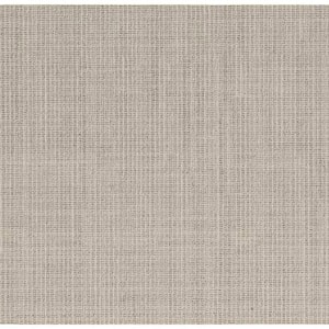 Modish Outlines - Oyster - Beige 13.2 ft. 32.44 oz. Wool Loop Installed Carpet