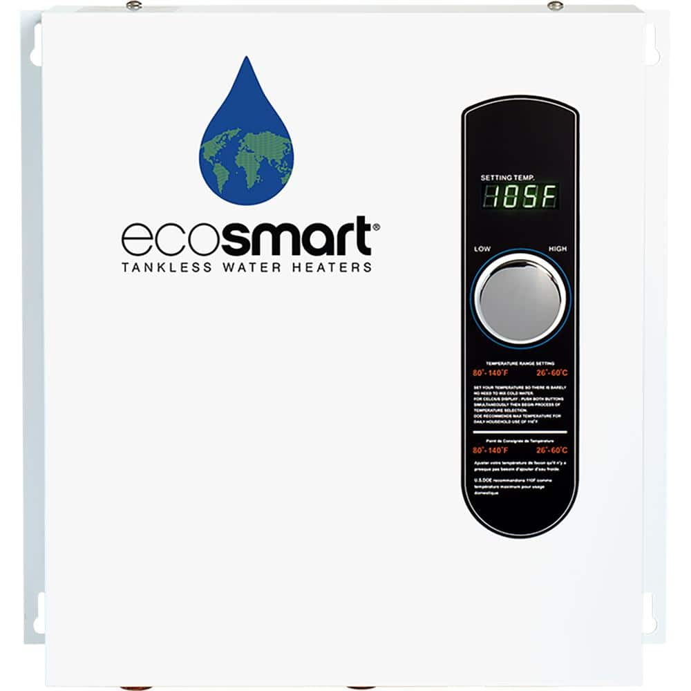 EcoSmart ECO 27 Tankless Electric Water Heater 27 kW 240 V ECO 27 The  Home Depot