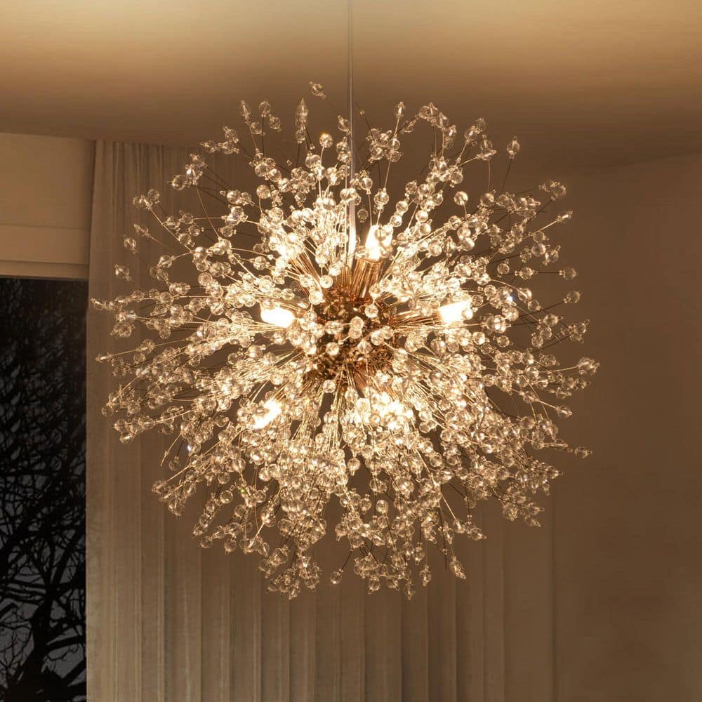Buy 20 in. 9Light Gold Crystal Modern Chandelier Ceiling Pendant