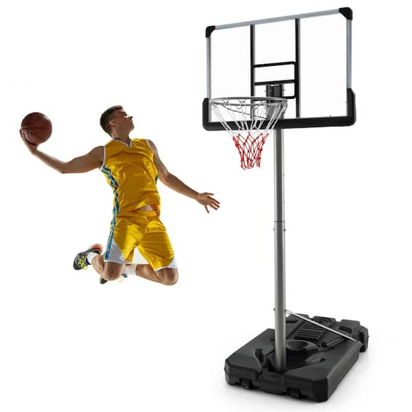 Costway Kids Basketball Hoop Portable Backboard System with Adjustable  Height Ball Storage