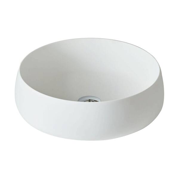 Xspracer Moray 19.69 in. Stone Resin Vessel Oval Modern Bathroom Sink ...