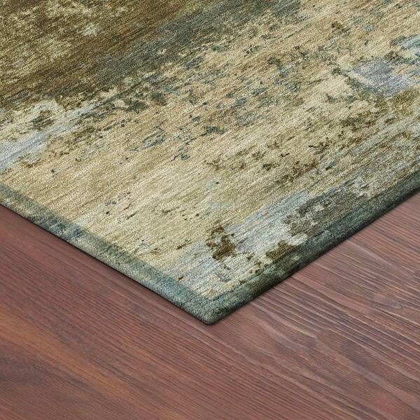 Chantille Machine Washable Indoor/Outdoor Abstract ACN2370 Brown 3 ft. x 5 ft. Area Rug