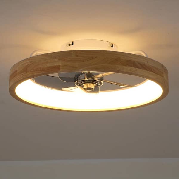 20 in. 1-Light White Universal No Include LEE Low Profile Fandelier Ceiling Fan Light Kit