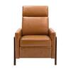 Polibi Modern Gray Wood-Framed Linen Adjustable Home Theater Push Back  Recliner with Thick Seat Cushion and Backrest RS-MWPAHR-G - The Home Depot