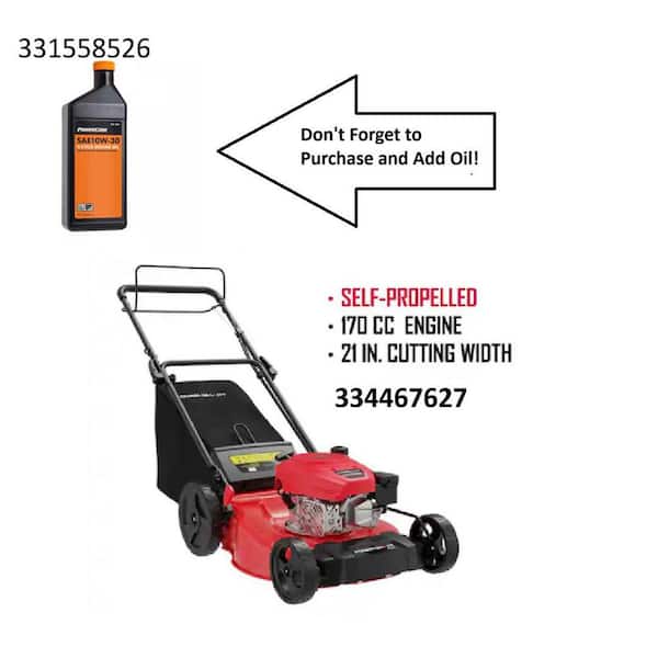 PowerSmart 21 in. 170cc OH 4-stroke engine 3-in-1 Gas Self