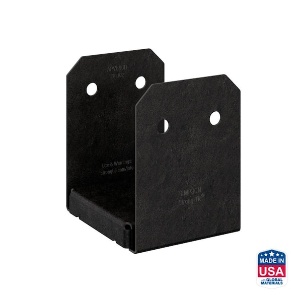 Simpson Strong-Tie Outdoor Accents Avant Collection ZMAX, Black Powder-Coated Post Base for 6x6 Actual Rough Lumber
