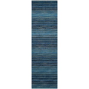 Himalaya Blue/Multi 2 ft. x 10 ft. Striped Runner Rug
