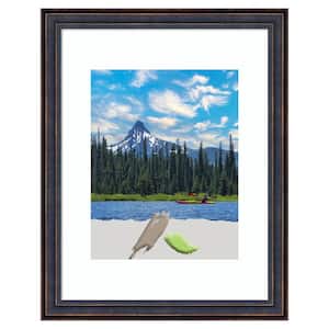 Dark Bronze Scoop Wood Picture Frame Opening Size 11x14 in. (Matted To 8x10 in.)