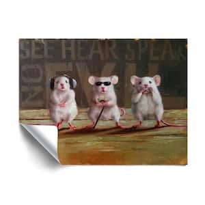 'Three Wise Mice' Removable Wall Mural