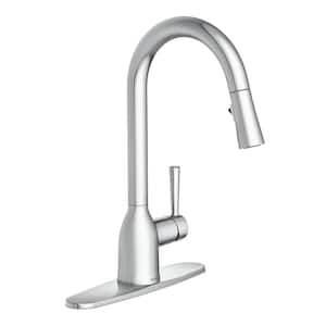 Adler Single-Handle Pull-Down Sprayer Kitchen Faucet with Power Clean and Reflex in Chrome