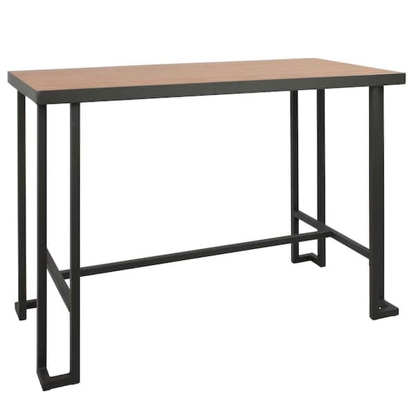 Lumisource Roman Grey and Natural Counter Height Dining Table