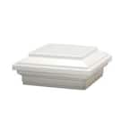 Transcend 6 in. x 6 in. Classic White Composite Post Cap-Flat