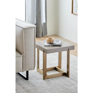 Brady Modern End Table, Grey, 18 in. H x 18 in. W x 18 in. D