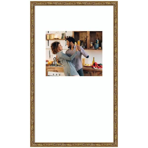 Belvedere 14 x 24 Matted to 8 x 10 Bronze Wood Picture Frame