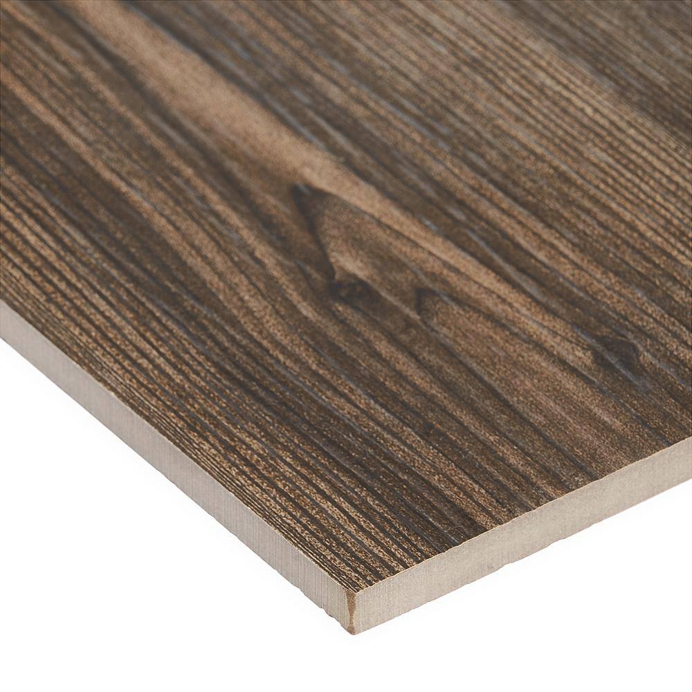 Teakwood 8" x 48" Matte Brown Porcelain Wood Look Tile