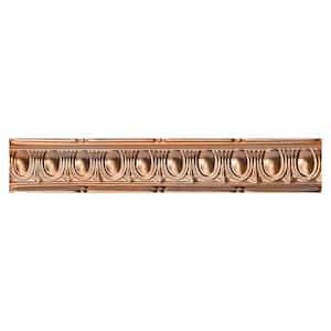 Puffy Archways 0.012 in. x 4.25 in. x 48 in. Metal Bed Moulding Nail-up Tin Cornice in Lincoln Copper (48 Ln. ft./Pack)