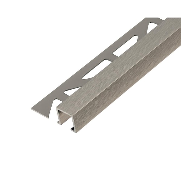 DURAL SQUARELINE 0.4375 in. D x 98.5 in.W x 98.4 in.L Square Box Aluminum Anodized Nickel/Titanium Molding and Transition Trim