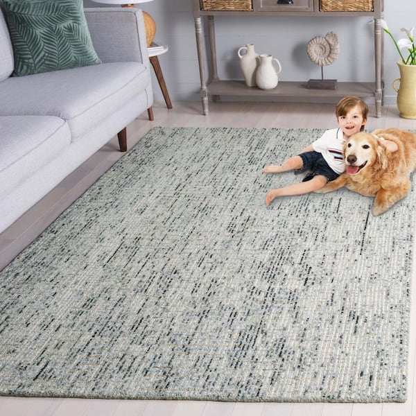 SAFAVIEH Abstract Green/Ivory 8 ft. x 10 ft. Speckled Area Rug