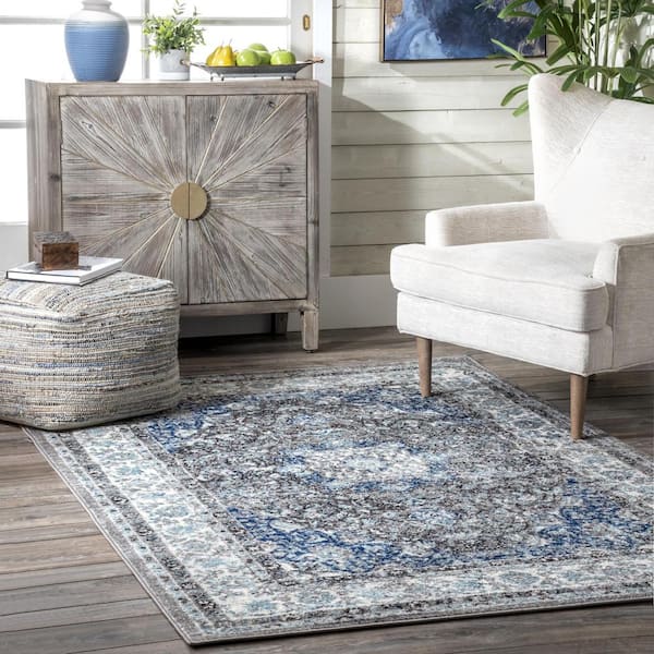 Verona Vintage Persian Dark Gray 4 ft. x 6 ft. Area Rug