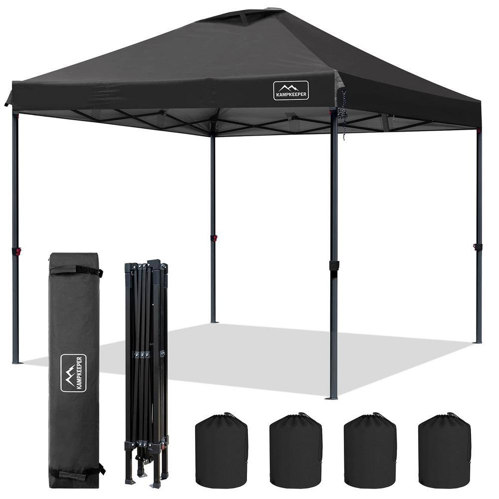 10 ft. x 10 ft. Black Instant Pop Up Canopy Tent with Adjustable Height and 4 Sand Bags price history on PriceWatchPro