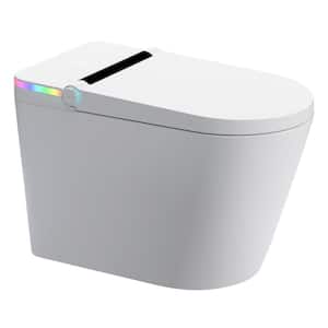 Elongated Bidet Toilet 1.28 GPF Tankless Toilet with Auto Lid Opening, Closing, Flushing, Heated Seat, Digital Display