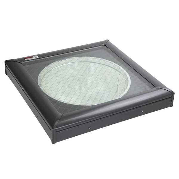 Wildfire Glass 14 in. Curb Mount Sun Tunnel Skylight with Rigid Tube, Solar Night Light, Shingle Roof Flashing