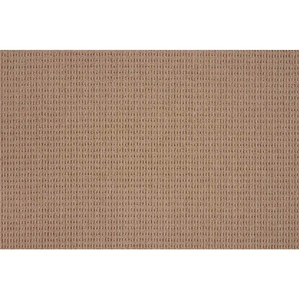 Upland Heights Oakwood Brown 13.2 ft. 34 oz. Wool Pattern Installed Carpet